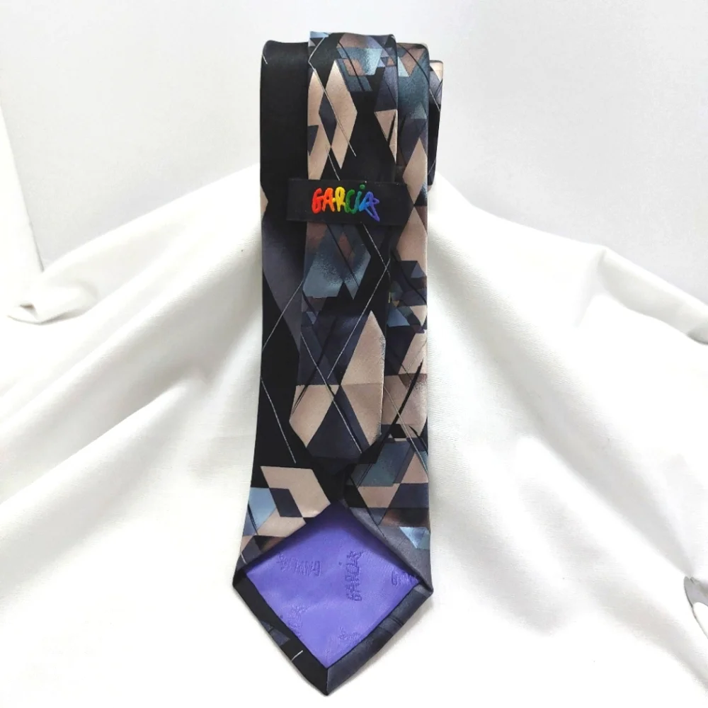 J Garcia (Rainbow)  Men's Tie 100% Silk Necktie 62